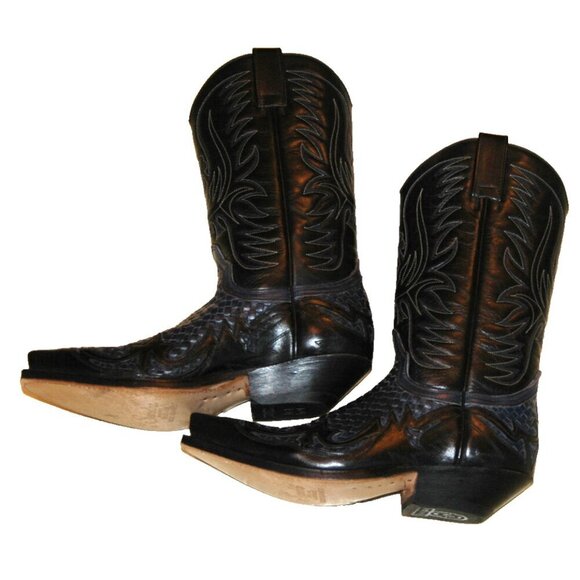 SENDRA Women's Cowboy Boots 7-7.5  Leather Pointed Toe 3241 - Picture 1 of 15
